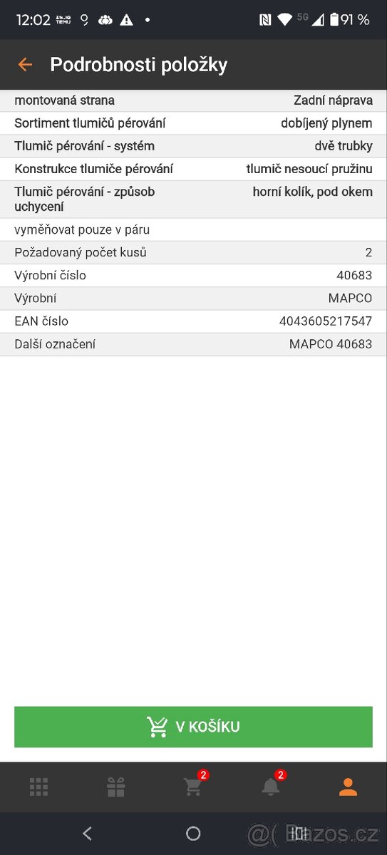 Tlumiče BMW Řady 5 - 5