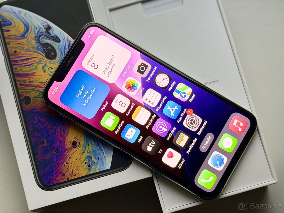 iPhone Xs Silver BATERIE 100% TOP - 5