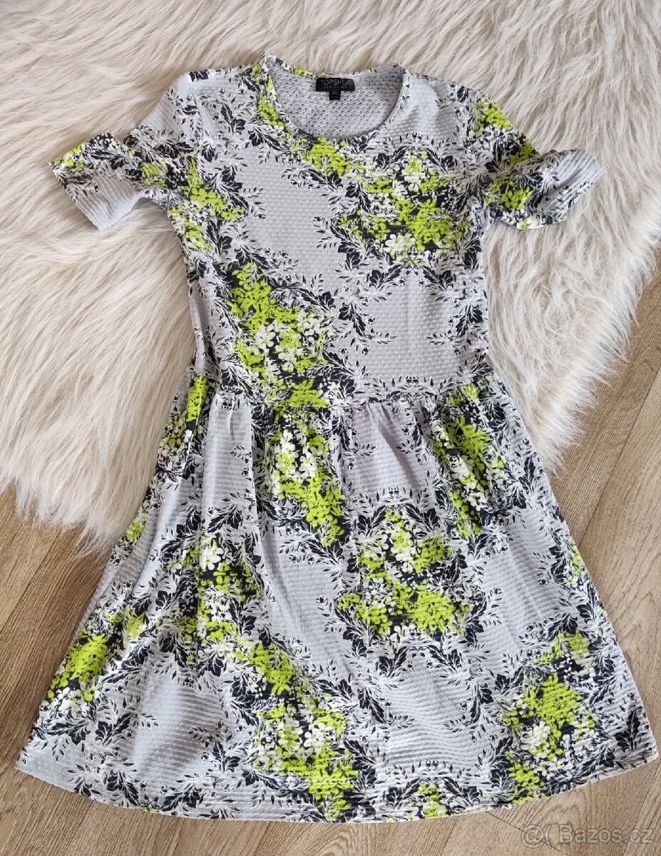 Květované bavlněné šaty - M - 5