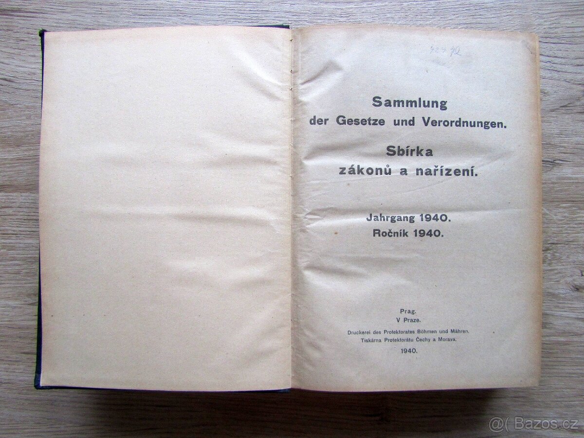 Sbírka zákonů a nařízení 1940 Sammlung se státním znakem - 5