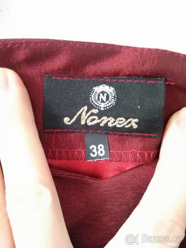 Plesové šaty vínové velikost 38 - 5