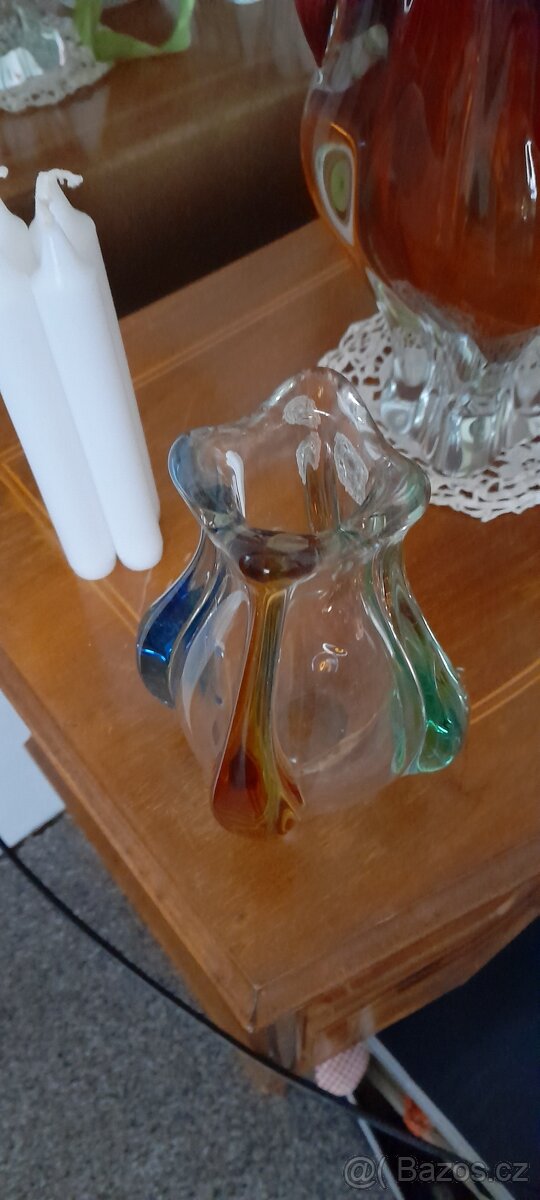 Váza hutní sklo - 5
