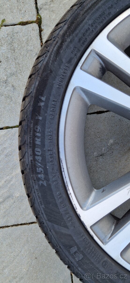 ALU kola R19, 5x112 letní PNEU, 7,5x19 ET49 - 5