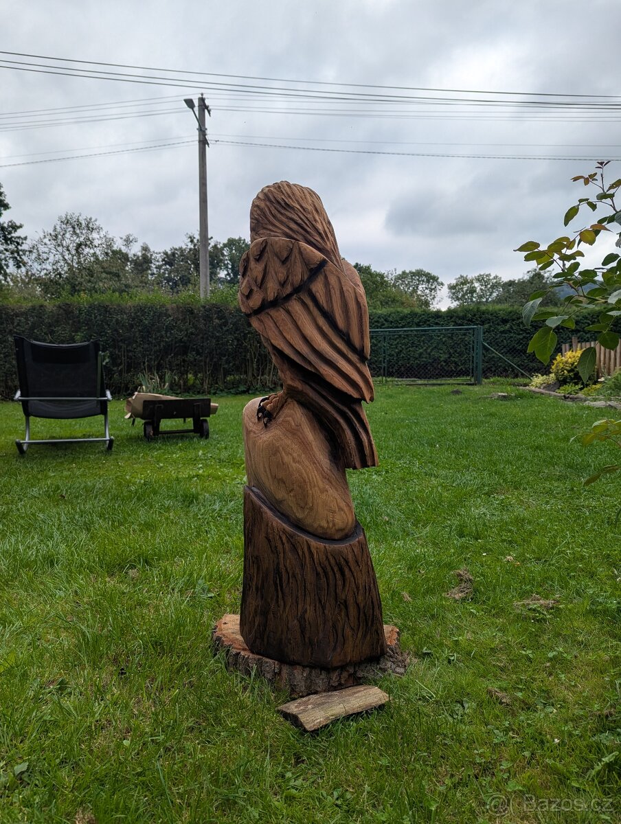 Dřevěná socha - sova - 5