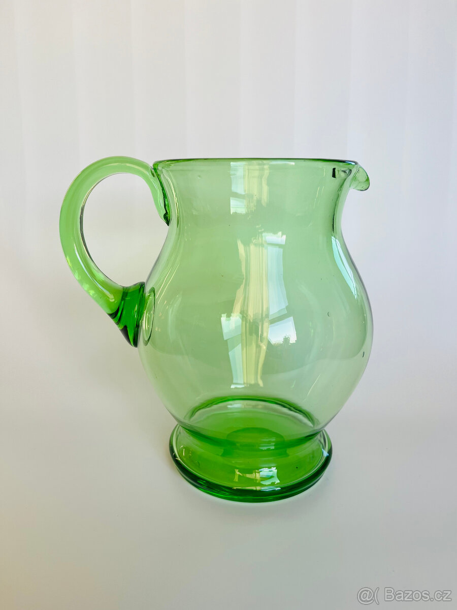 Retro džbán 1.7l, zelené sklo - 5