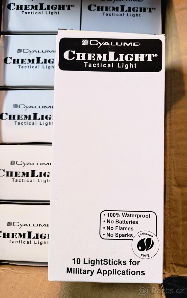 Lightstick blue 8 hours, chemické světlo us army 30 kusů - 5