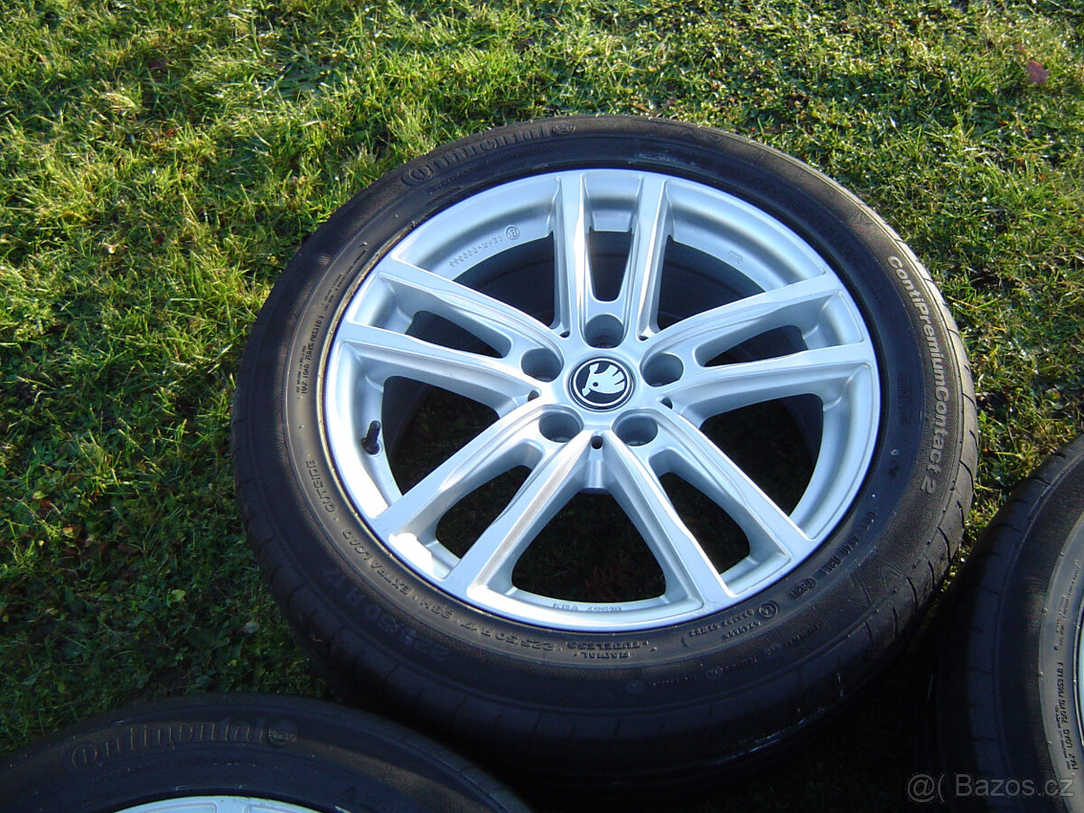 4 XLETNÍ HLINÍKOVÁ KOLA ŠKODA OCTAVIA SCOUT, YETI 225/50 R17 - 5