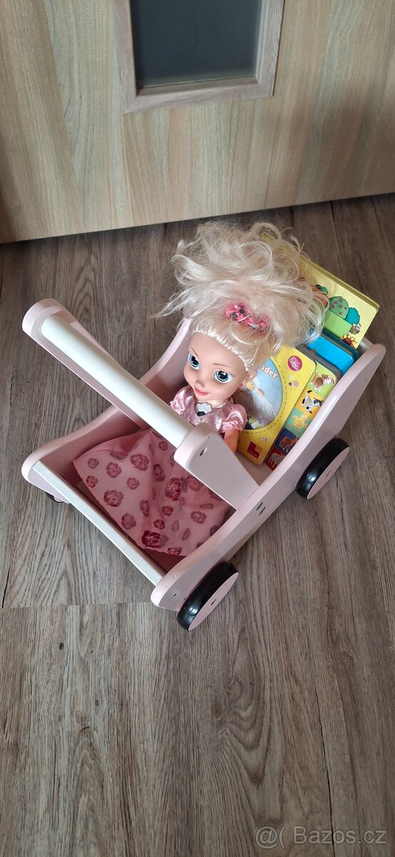 Dřevěný vozíček + chodítko - 5