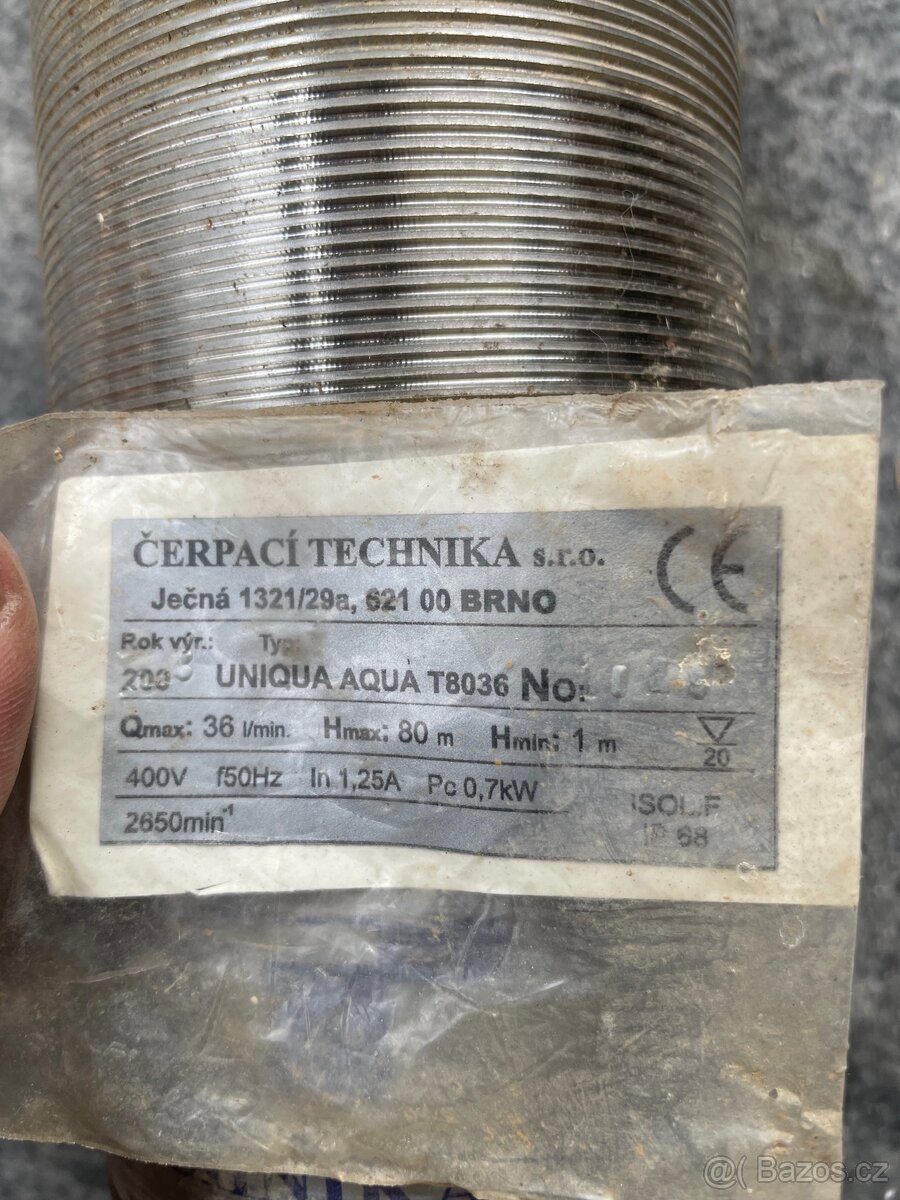 Ponorné čerpadlo třífázové české do vrtu studny - 5