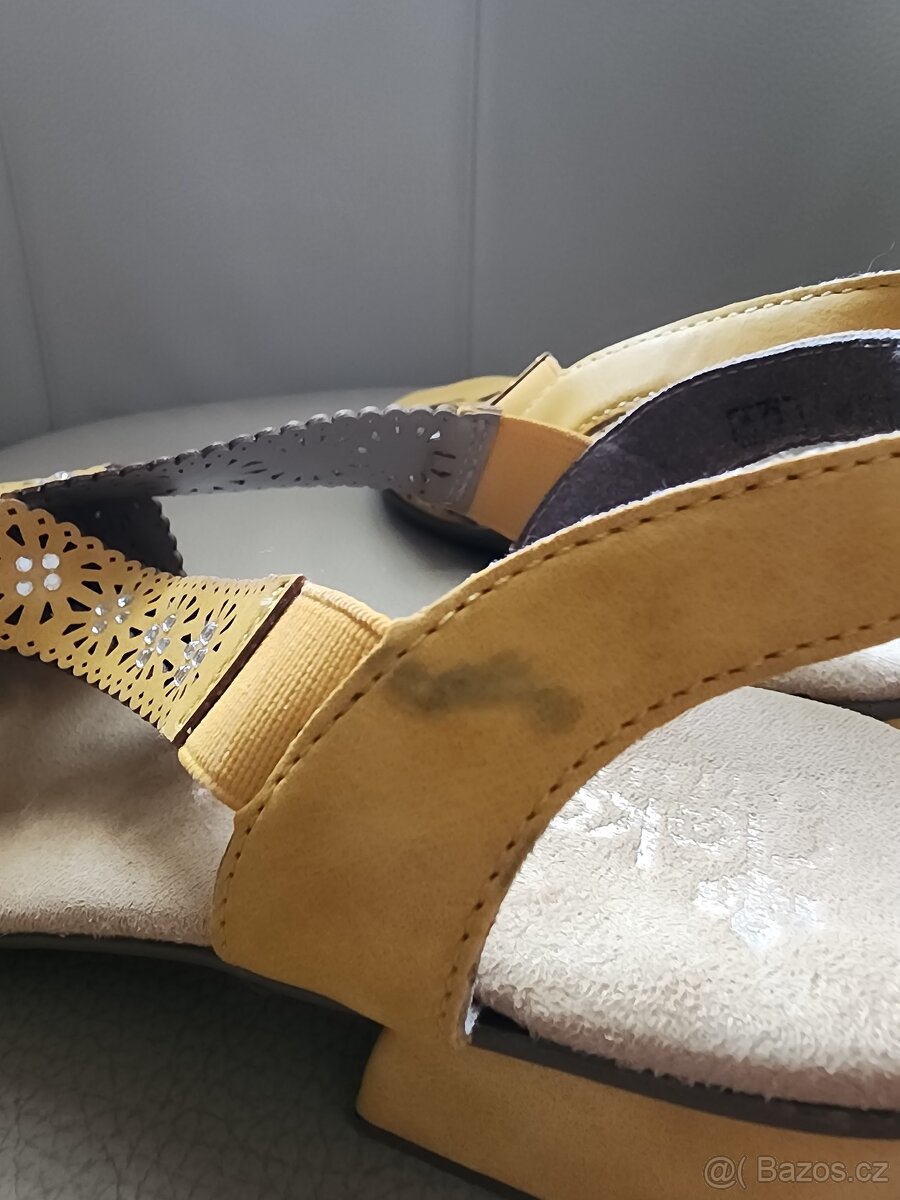 Rieker dámské žluté sandále, velikost 40 - 5