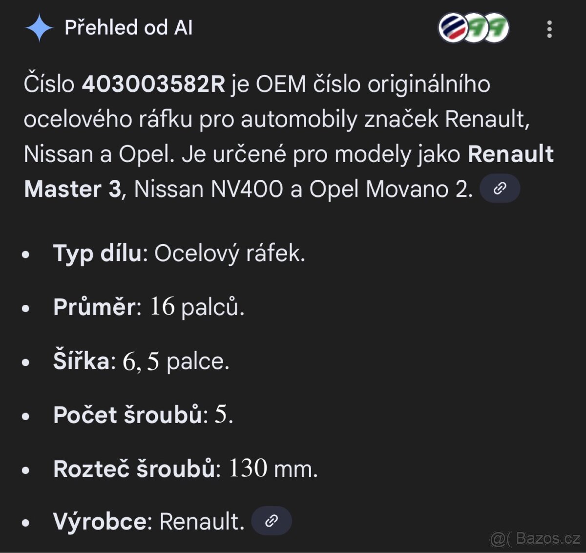 Originální disky Renault Master - 5