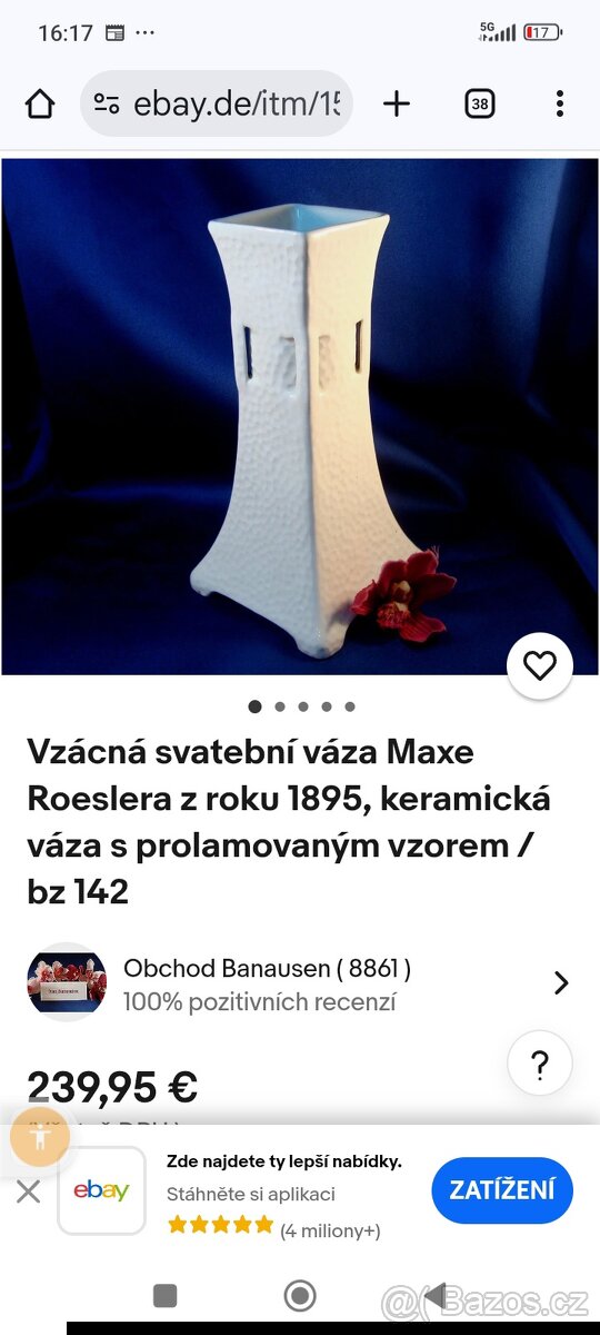 Váza ,MARK ROESLER RODACH. - 5