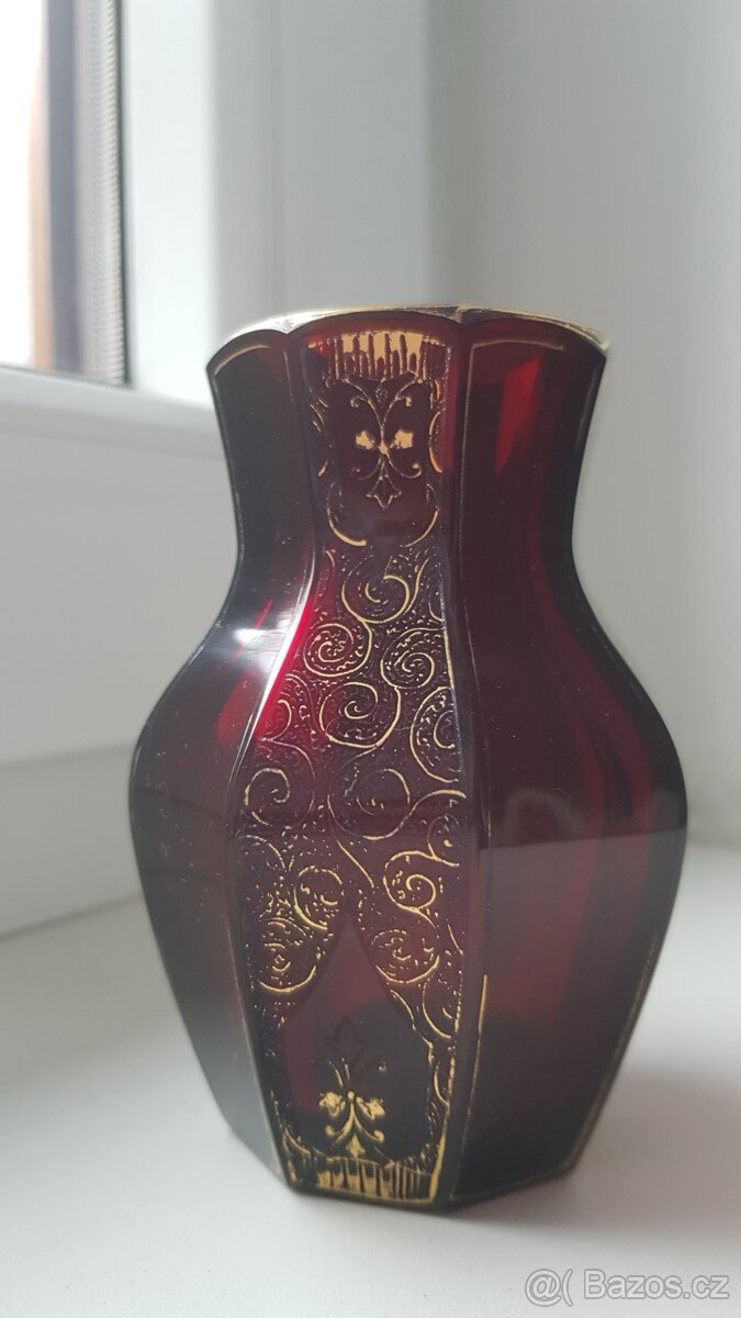 starožitná váza - nejspíše huť Josefína - 5