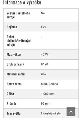 Závěsné svítidlo (lustr s kovovým tubusem) černé - 5