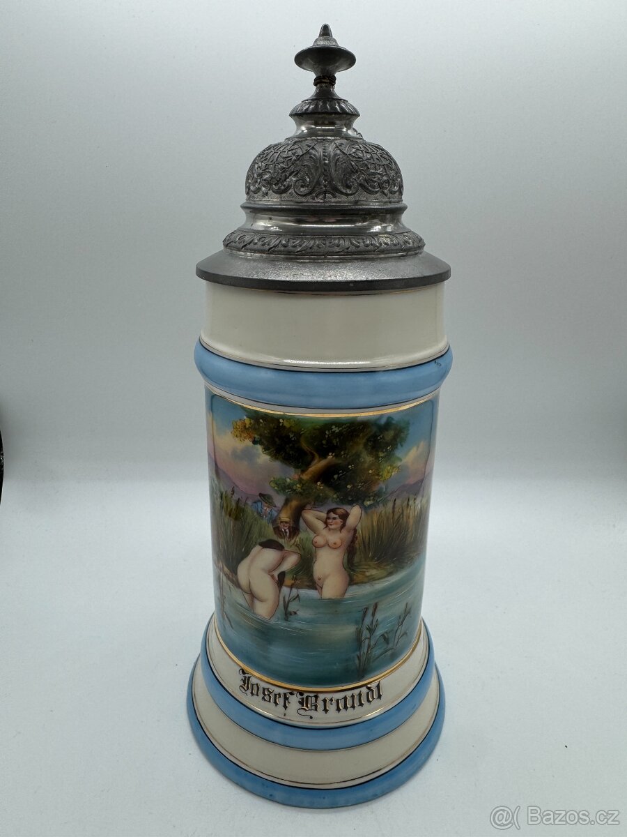 Sběratel nabízí staré porcelánové a keramické korbele - 5