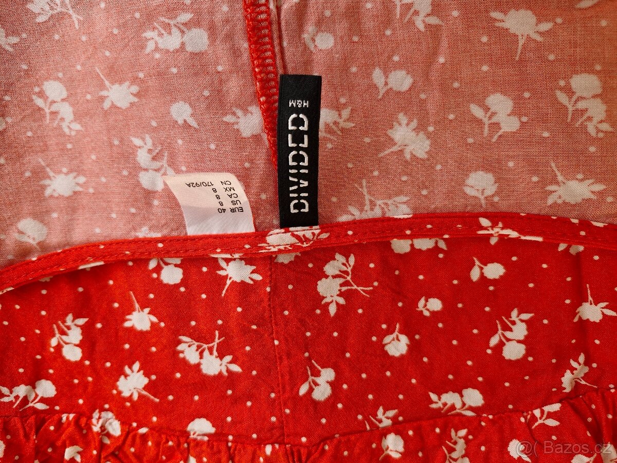 Zářivě červené letní minišaty Divided, 40,viskóza cena dohod - 5