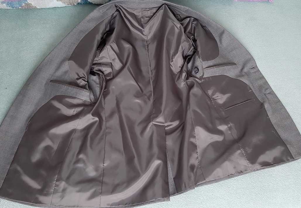 Šedý pánský oblek vel. M/L - 5