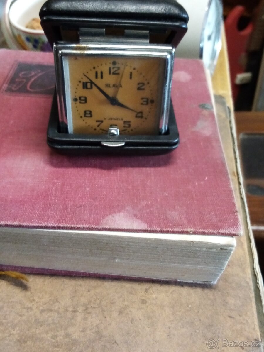 Starožitný cestovní kapesní budík - 5