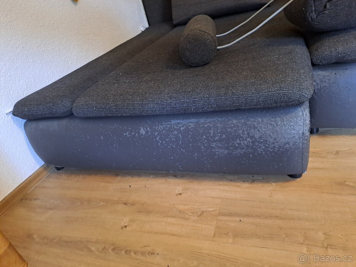 Rohový gauč s taburetem - rezervováno - 5