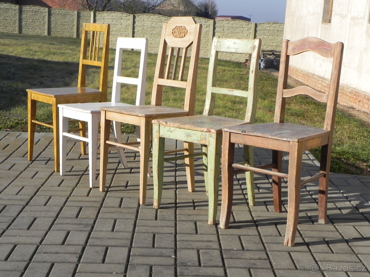 Staré smrkové židle - 5