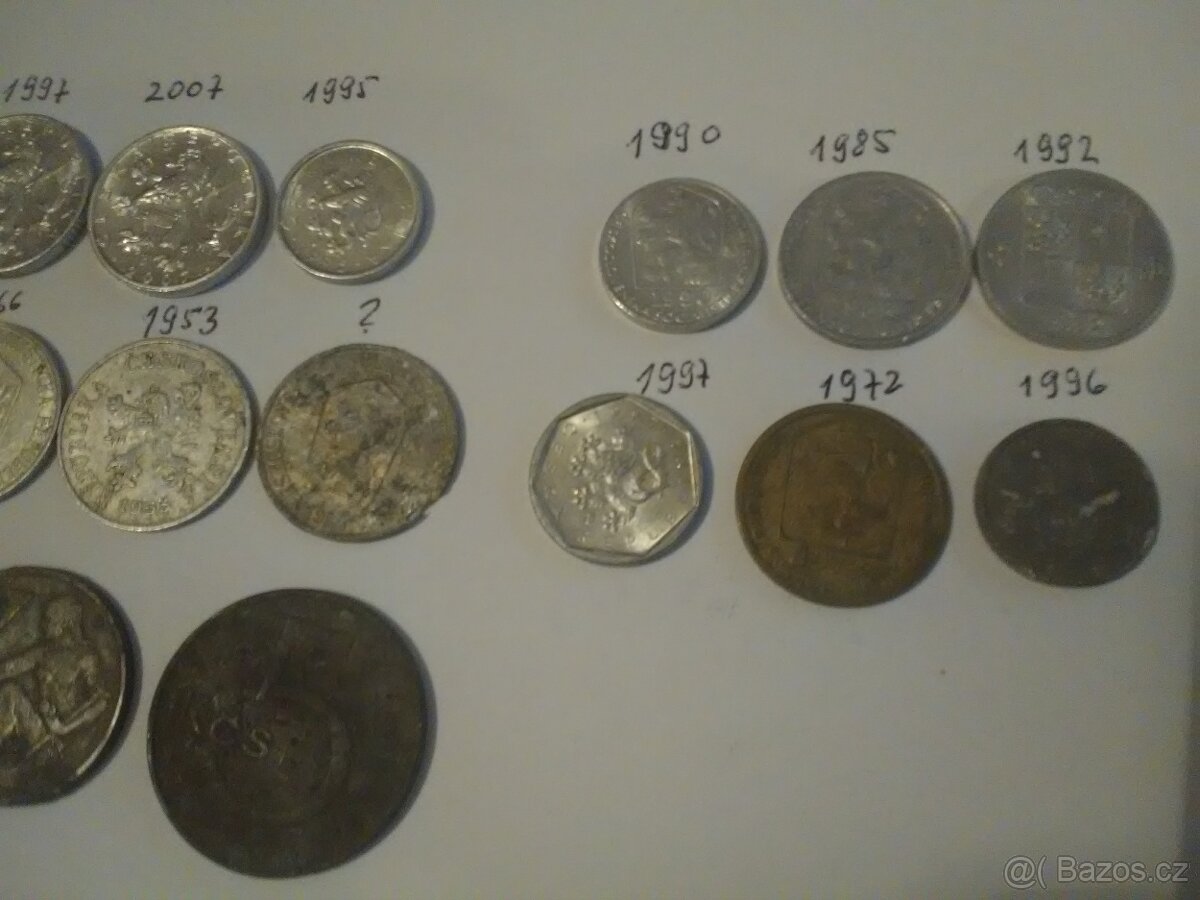 Prodám mínce ČSSR,ČSFR ,ČR - 5