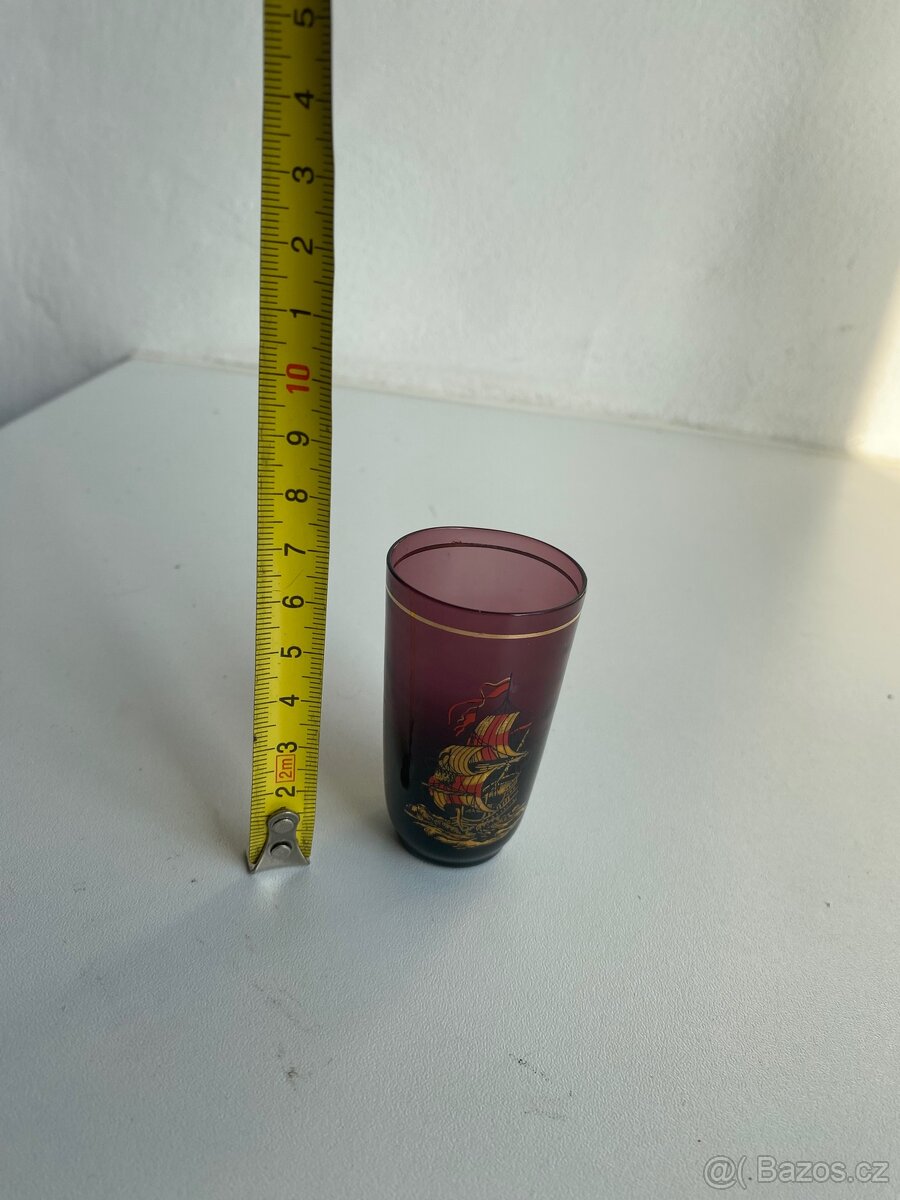 Vintage rubínové panáky - 5