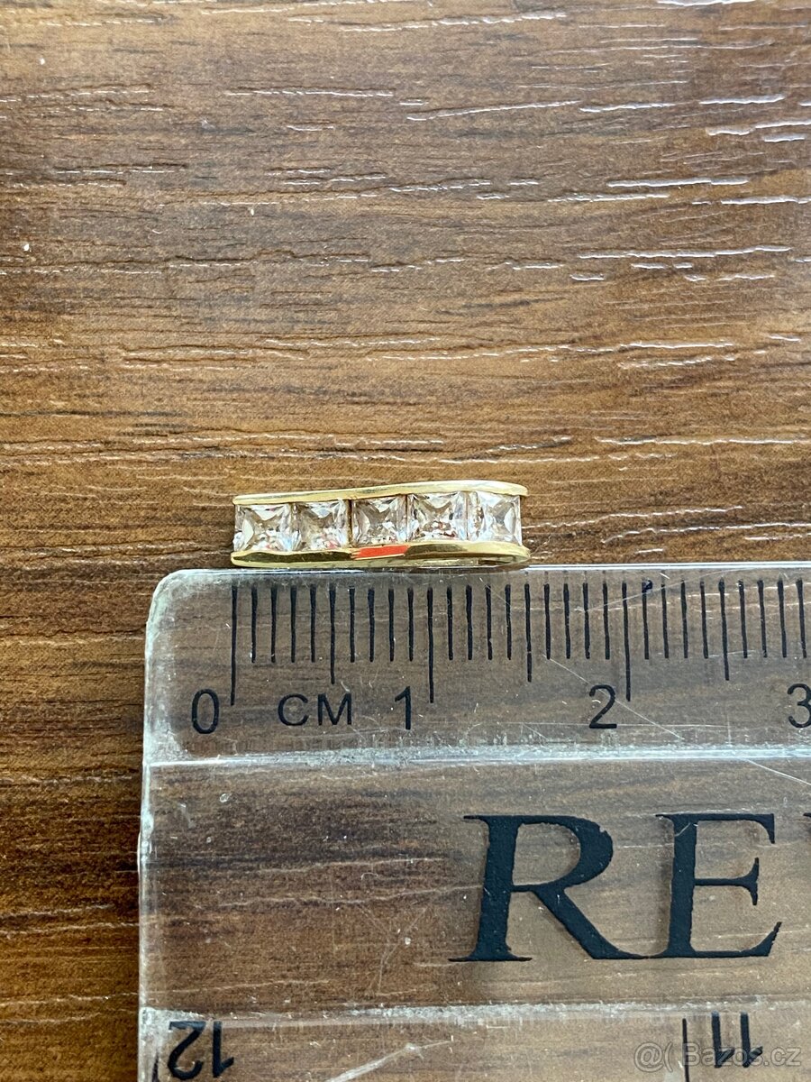 Zlatý přívěsek se zirkony - 5