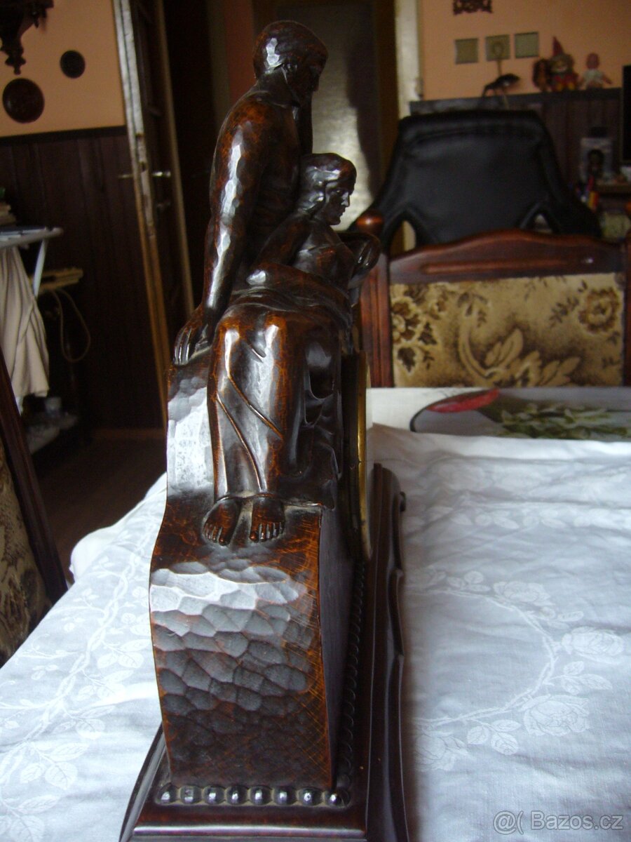 DŘEVĚNÉ STAROŽITNÉ STOLNÍ HODINY - 5