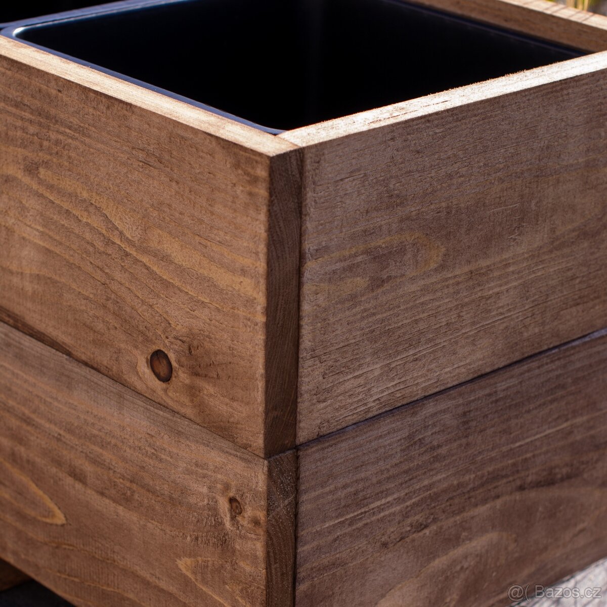 Dřevěné truhlíky na terasu - ořech - 5