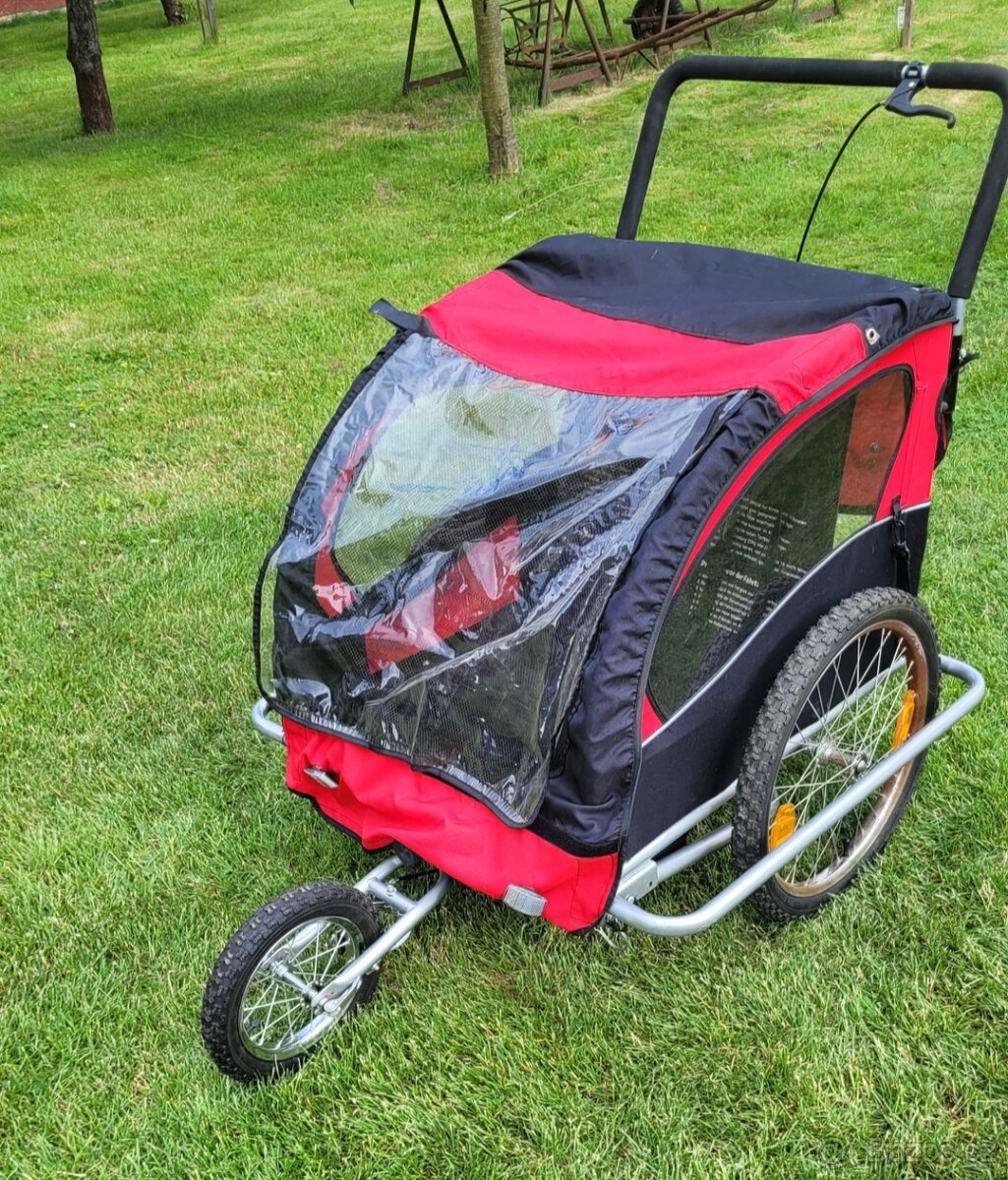 Multifunkční dětský vozík za kolo - 5