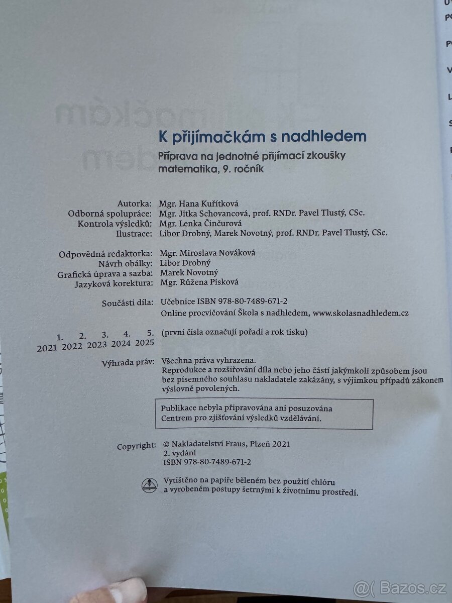 MATEMATIKA, ČESKÝ JAZYK k přijímačkám s nadhledem, v pohodě - 5