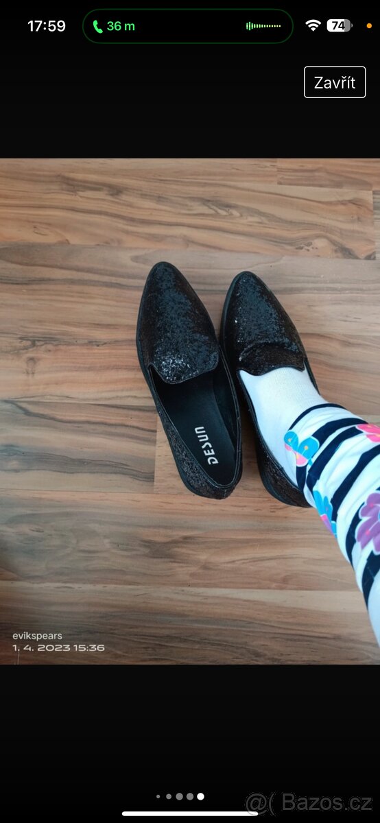 Mokasiny popbotky cerne desun 38 nove - 5
