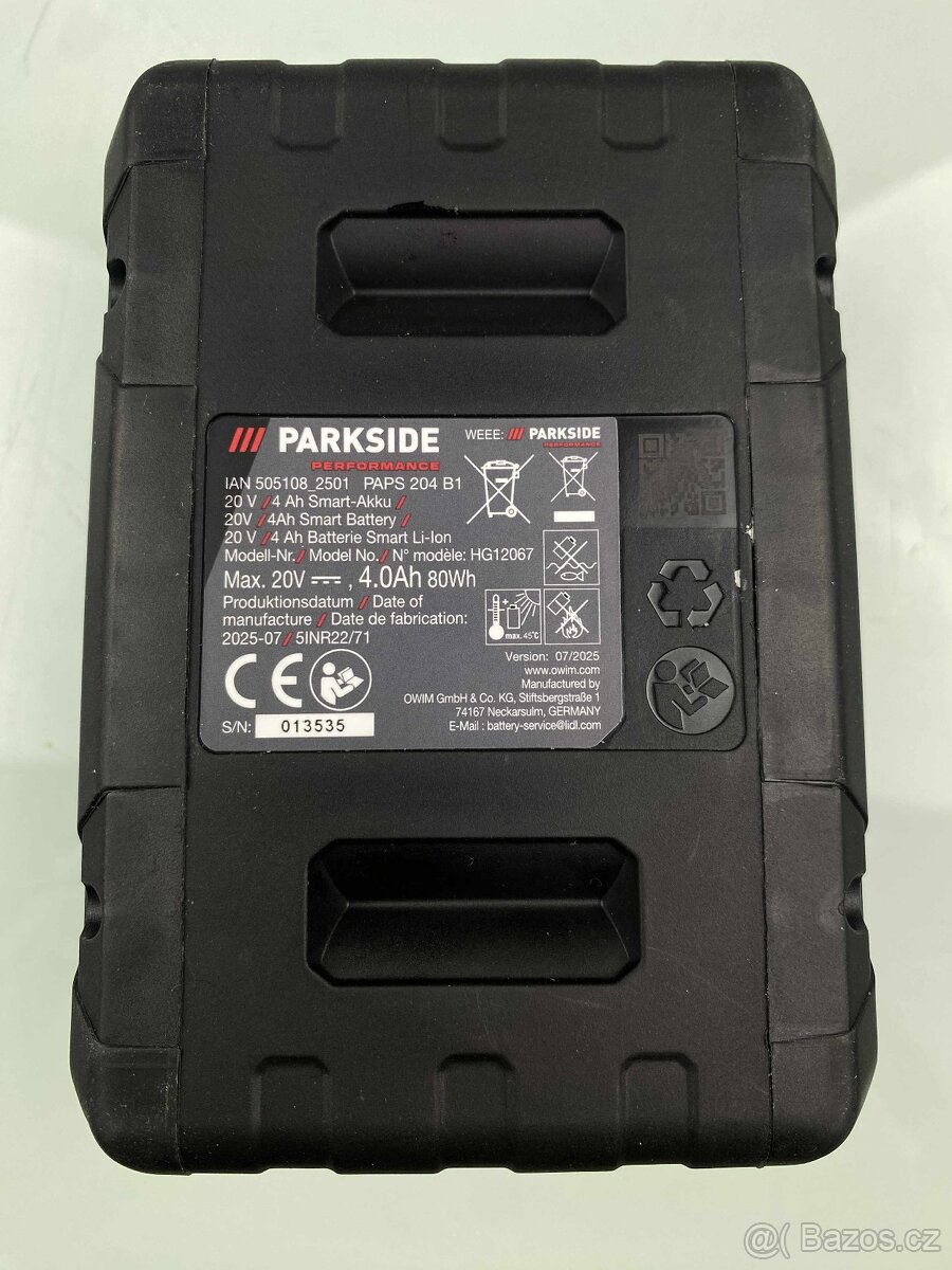 chytrá baterie Parkside Performance 20V/4Ah - 5