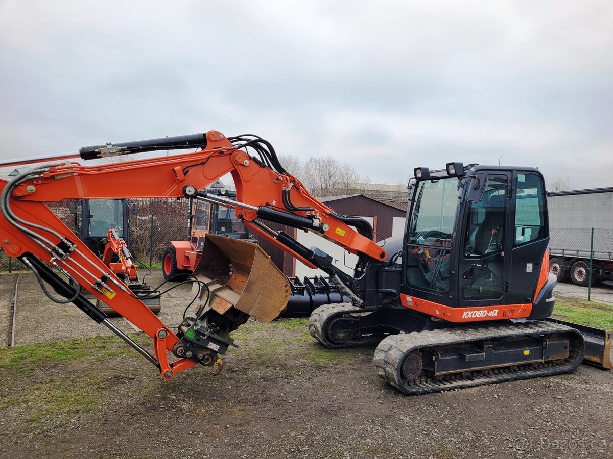 minibagr Kubota KX 080-4, dělené rameno - 5
