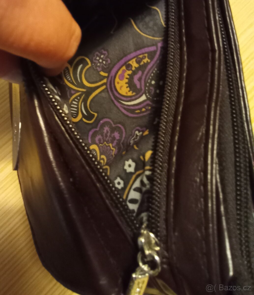 Hnědá kožená kabelka - 5