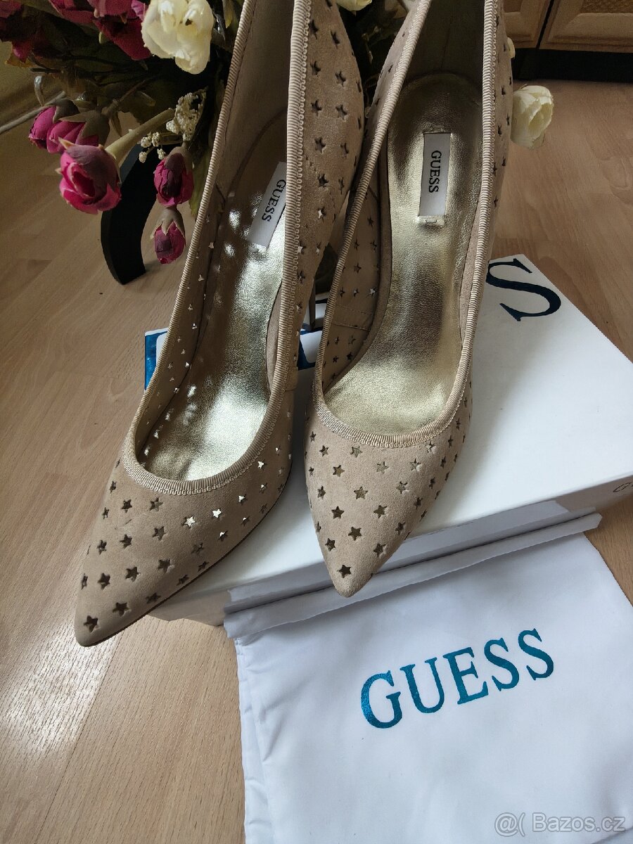 Guess vysoce luxusní kožené lodičky - 5