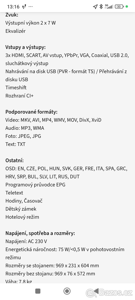 Sencor 109cm full HD (43") - 5