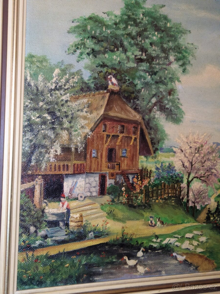 Obraz 61 × 51 , olejomalba / na kartonu - 5