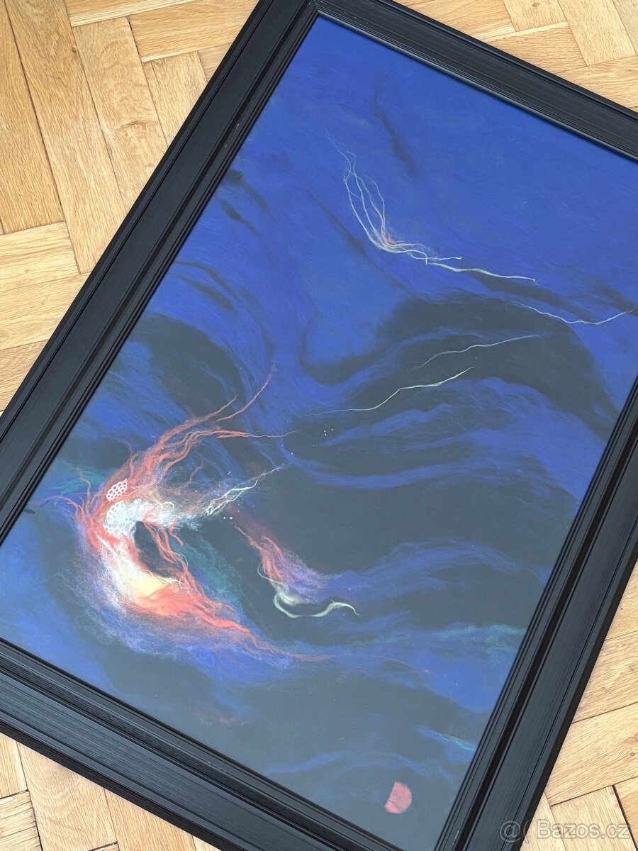 2 obrazy z česané vlny 100x70 cm - 5