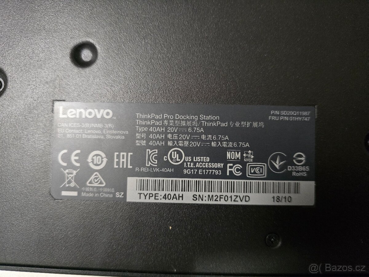 Lenovo příslušenství k notebooku (dok. stanice, nabíječka) - 5
