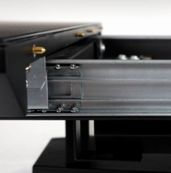 HT-420 rozkládací jídelní stůl v elegantní černé - 5