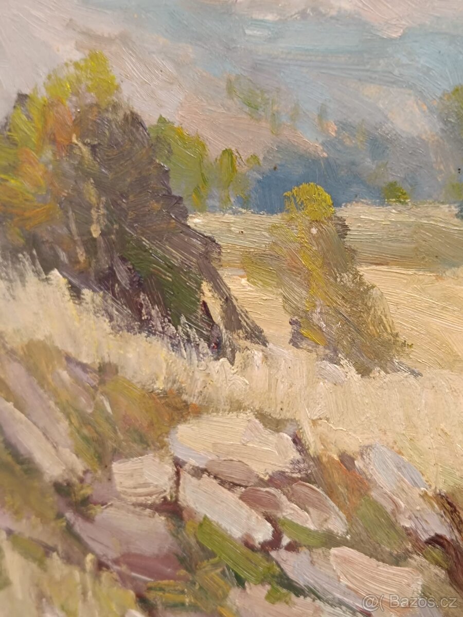 Obraz Šumava 1977, olejomalba 48x58 - 5