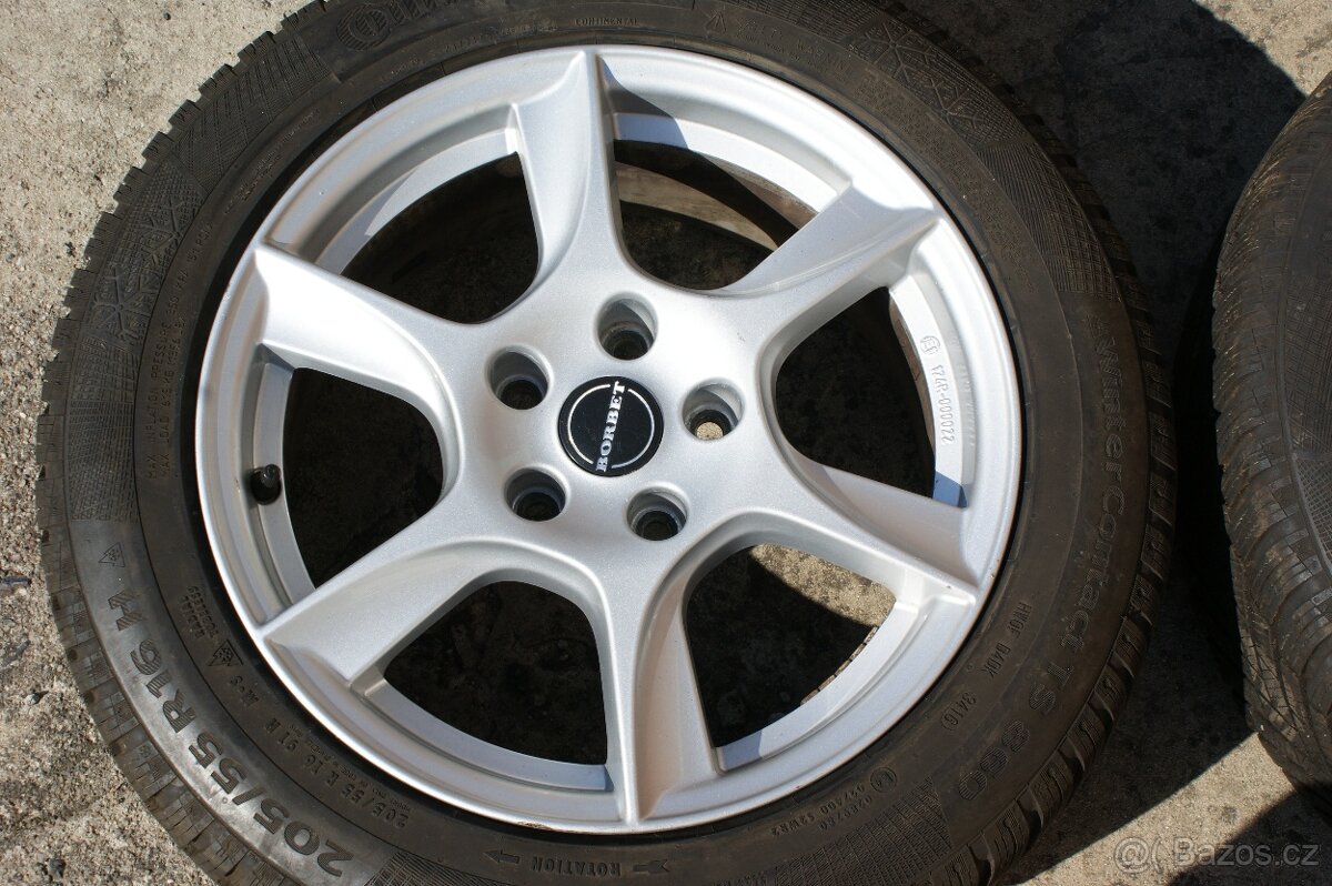 alu Borbet turbine R16 na Skoda Audi Seat VW zimni pneu - 5