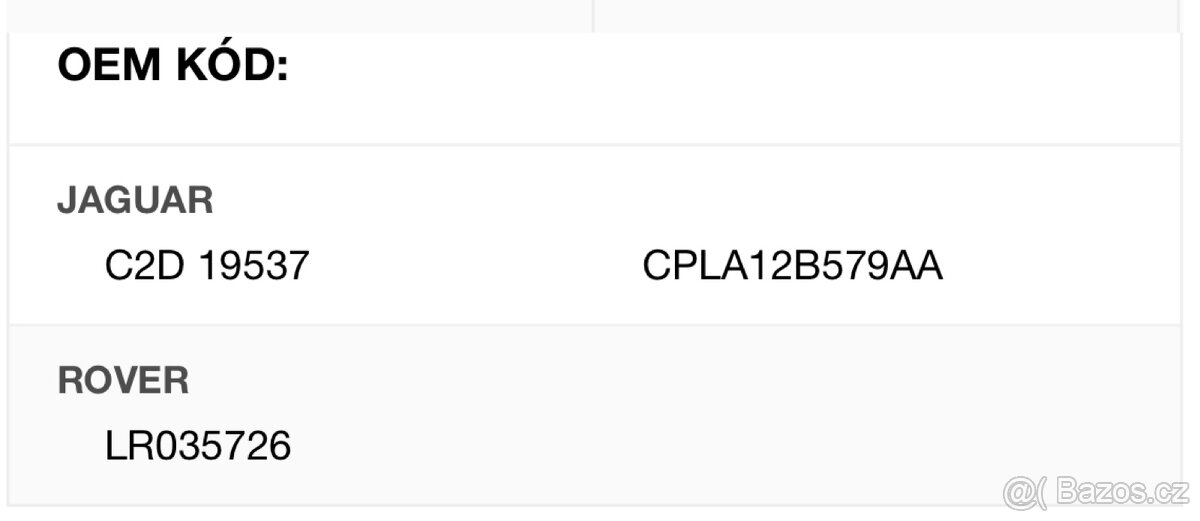 Váha vzduchu Jaguar/Land Rover