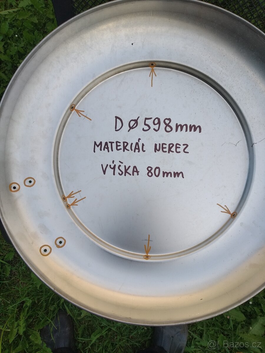 Nerezová mísa s dírami, průměr 598mm, výška 80mm - 5