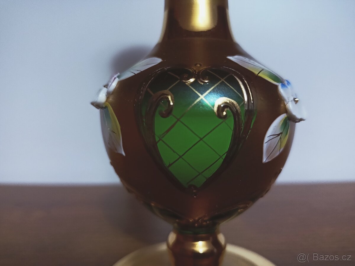 novoborské sklo - malá vázička - 5