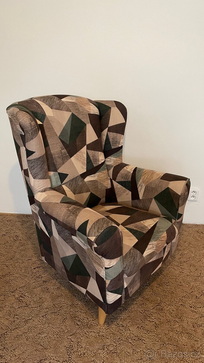 Křeslo Astrid s taburetem . - 5