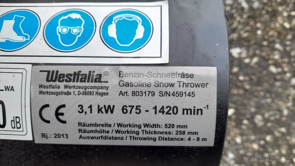 Sněžná fréza Westfalia Germany - 5