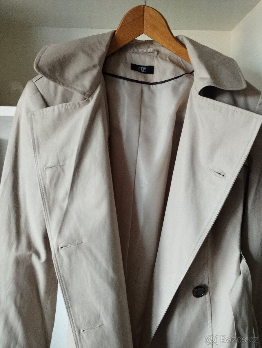 Kabát Trenčkot F&F vel. 40 –NOVÝ - 5