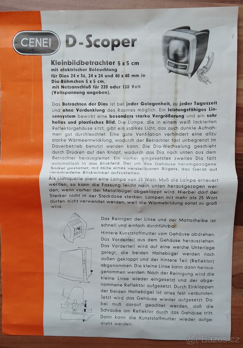 Promítačka diapozitivů 5x5 cm - 5